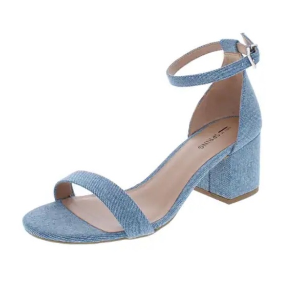 Call It Spring Stangarone Light Blue Denim Heel Sandals 💙 | Women’s Size 7 - Picture 2 of 9